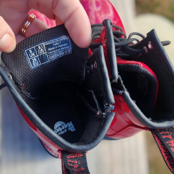 Kids Red Doc Marten Boots - Picture 5 of 6